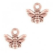 Metal charm Bee 10x9mm Rose gold